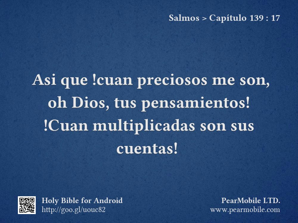 Salmos, Capítulo 139:17